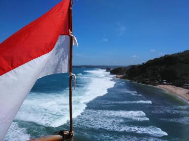 flag&beach